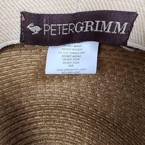 Peter Grimm Ashley Wire Rim Oversized Packable Raffia Sun Hat. EUC. One Size - Picture 8 of 9